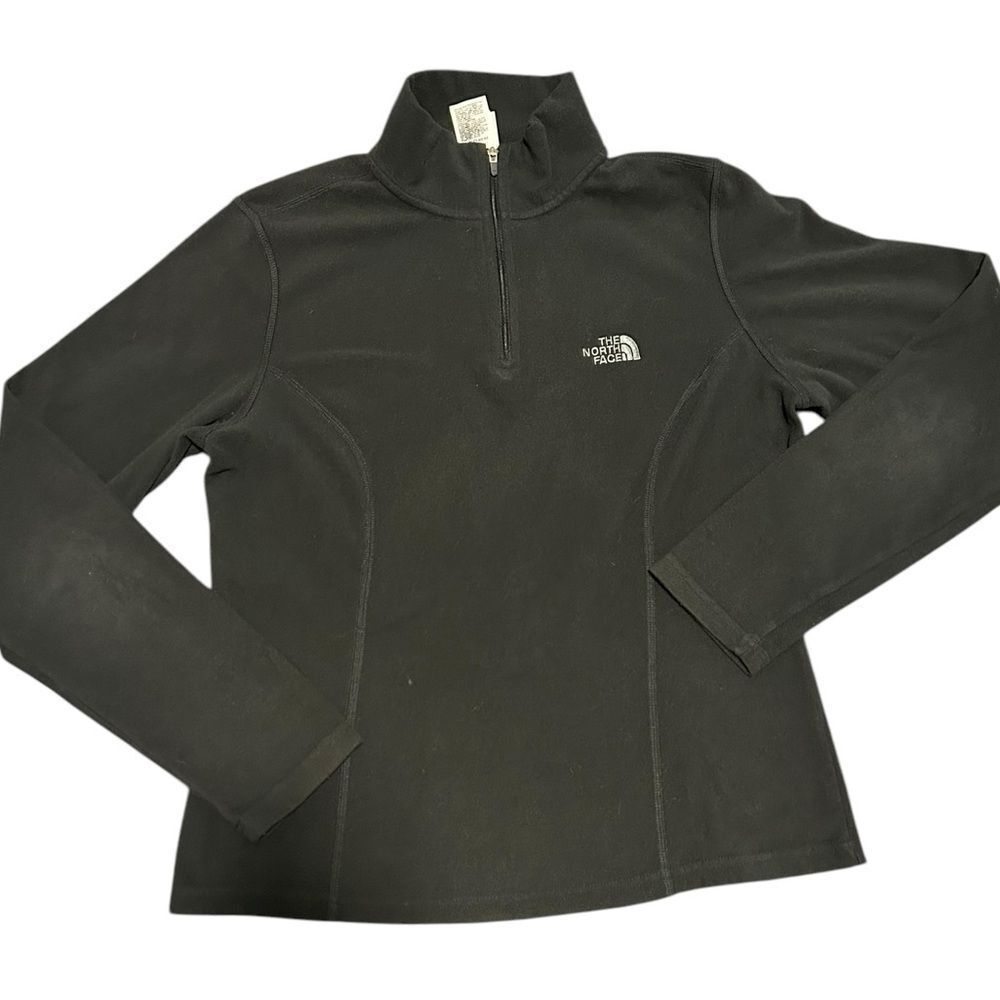 The North Face Womens Black pullover fleece quarter zip mid layer Small jacket